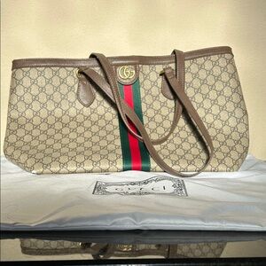 Designer Inspired Monogram Neutral Tote